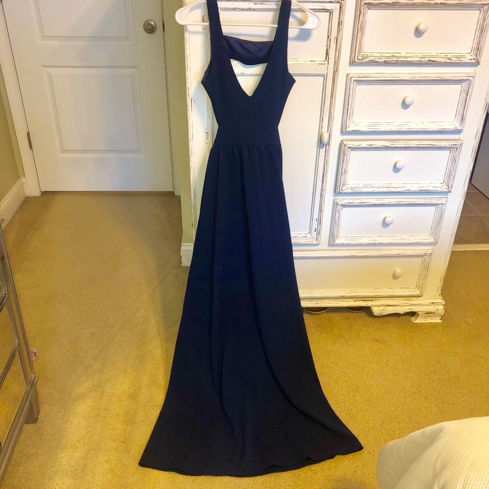 NWT navy blue cut out maxi dress